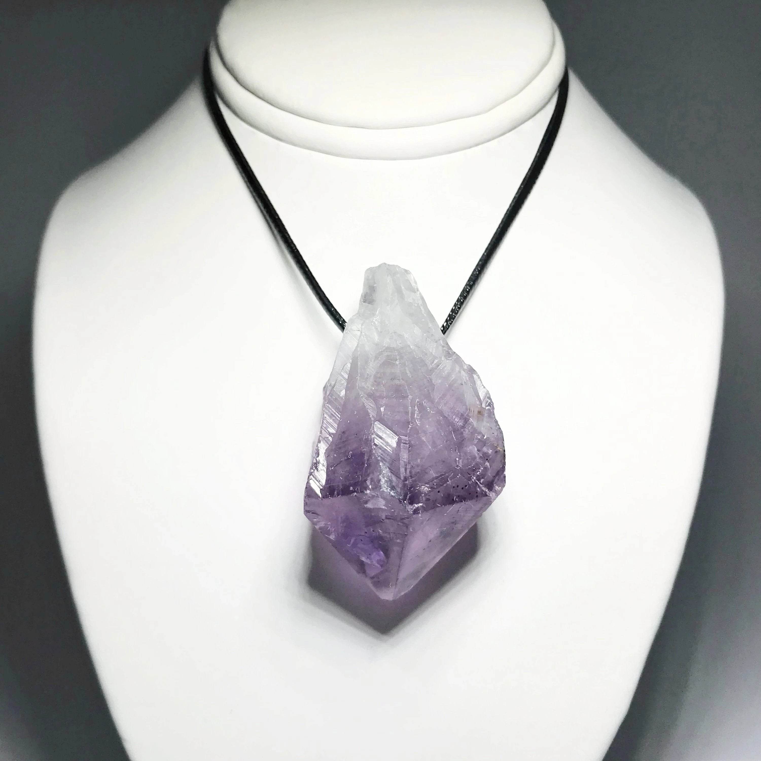 Amethyst Rough Point Necklace - Rocks and Gems Canada