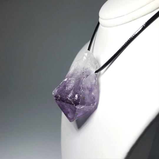 Amethyst Rough Point Necklace - Rocks and Gems Canada