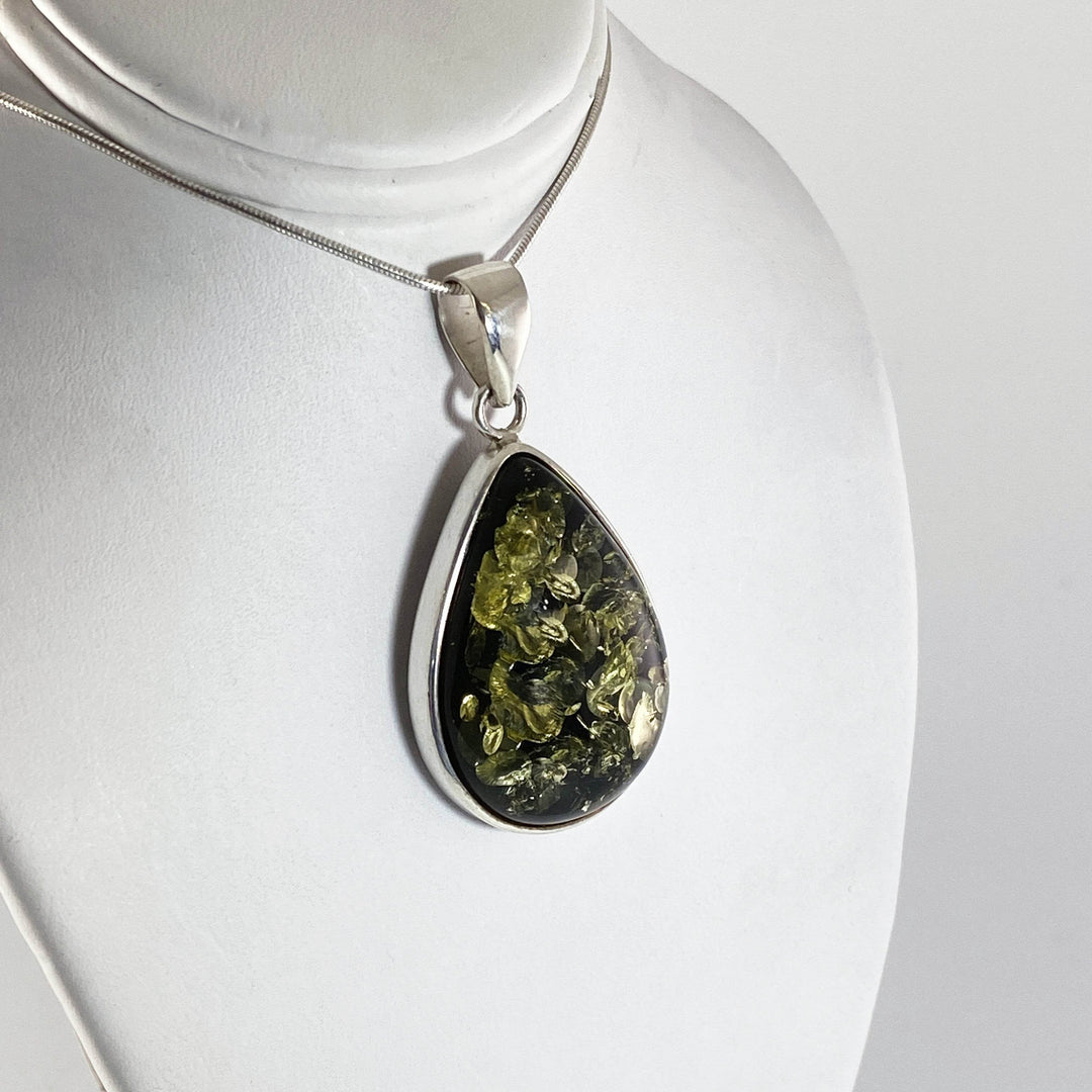 Green Amber Pendant - Rocks and Gems Canada
