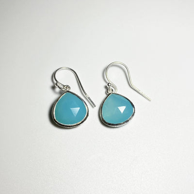 Blue Onyx Dangle Earrings