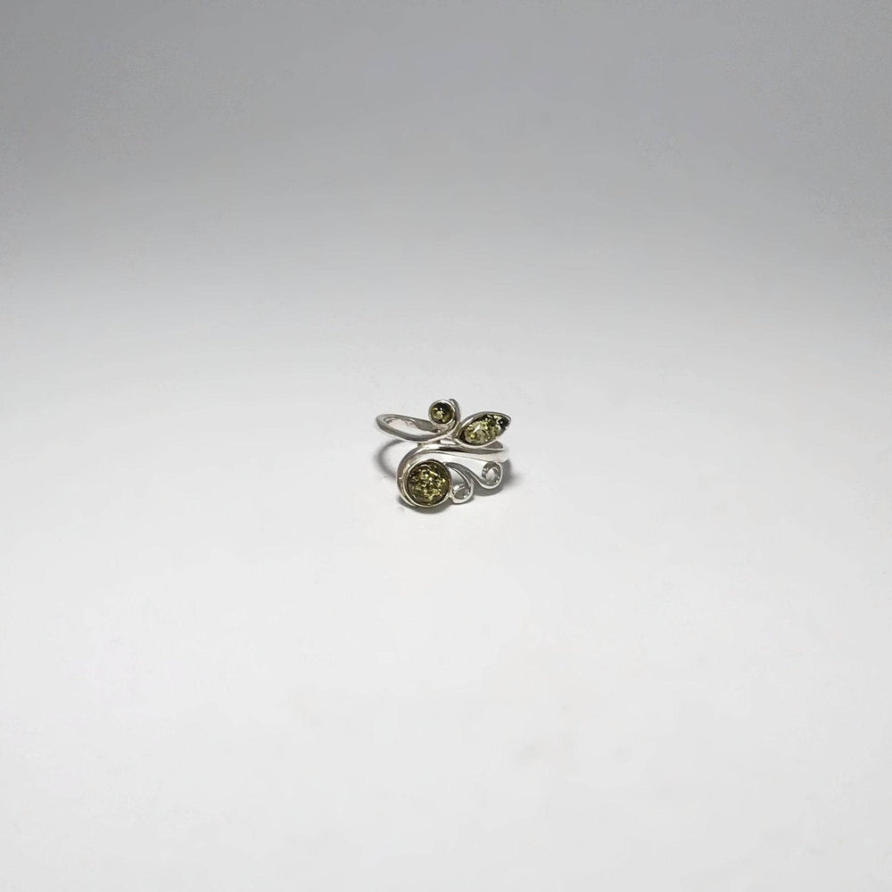 Green Amber Ring - Rocks and Gems Canada