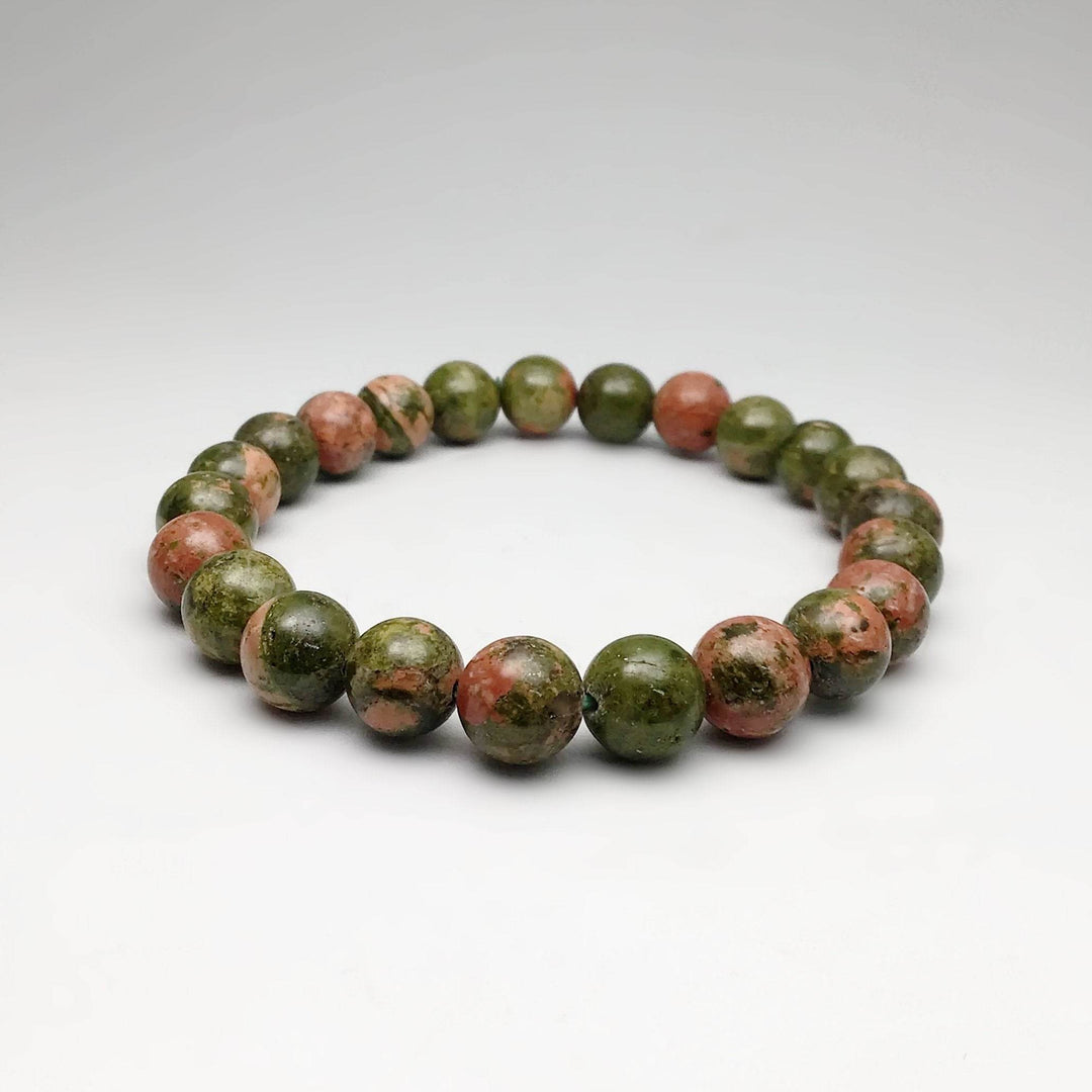 Unakite Jasper Beaded Bracelet - Rocks and Gems Canada