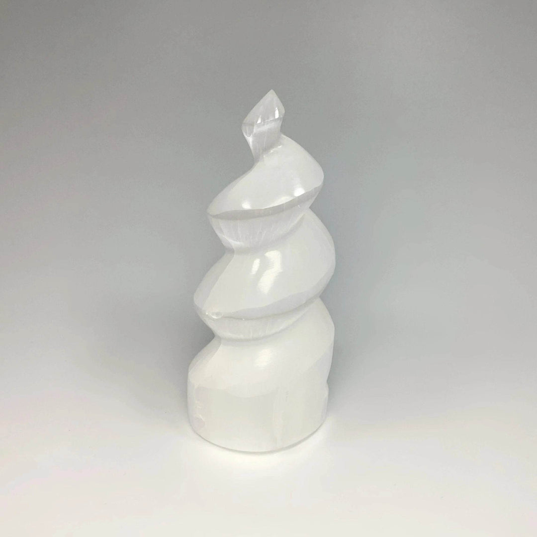 Selenite Spiral Carving - Rocks and Gems Canada