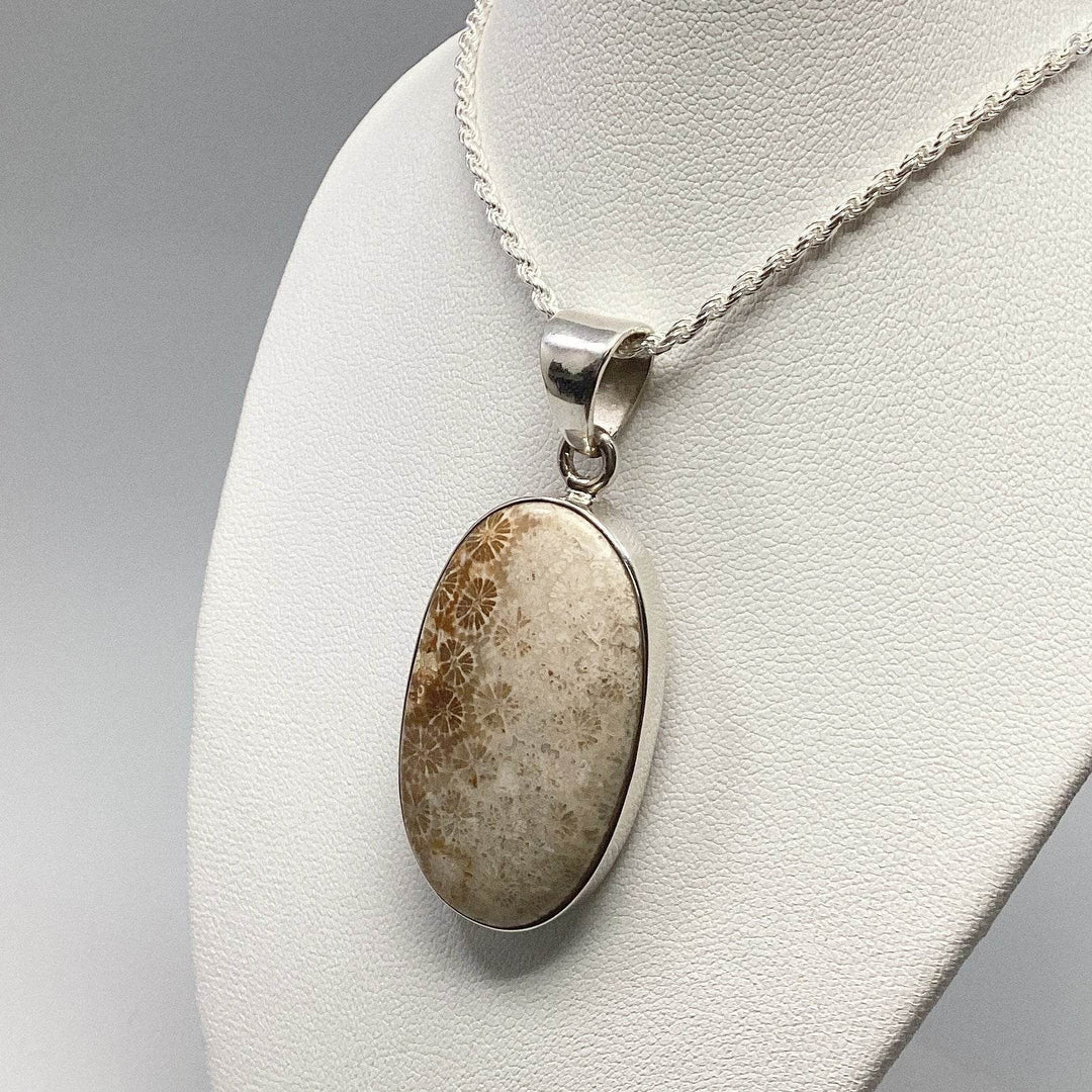 Fossilized Coral Pendant - Rocks and Gems Canada