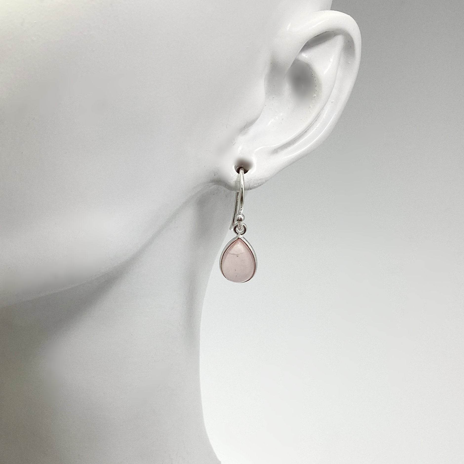 Rose Quartz Dangle Earrings - Rocks and Gems Canada