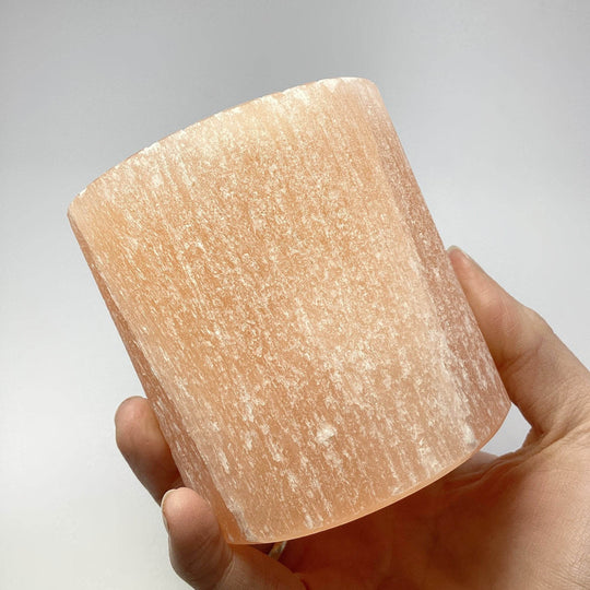 Selenite Candle Holder - Rocks and Gems Canada