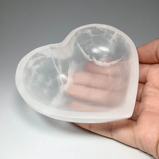 Selenite Heart Bowl - Rocks and Gems Canada