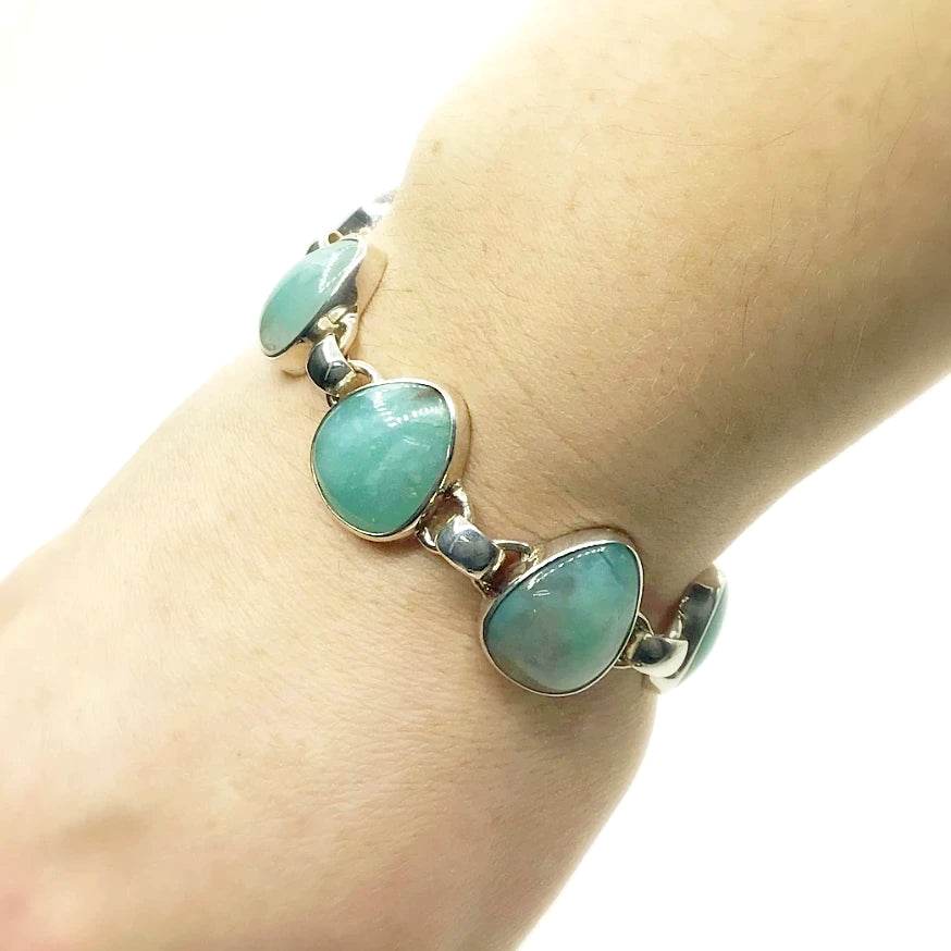 Aquaprase Sterling Silver Bracelet - Rocks and Gems Canada