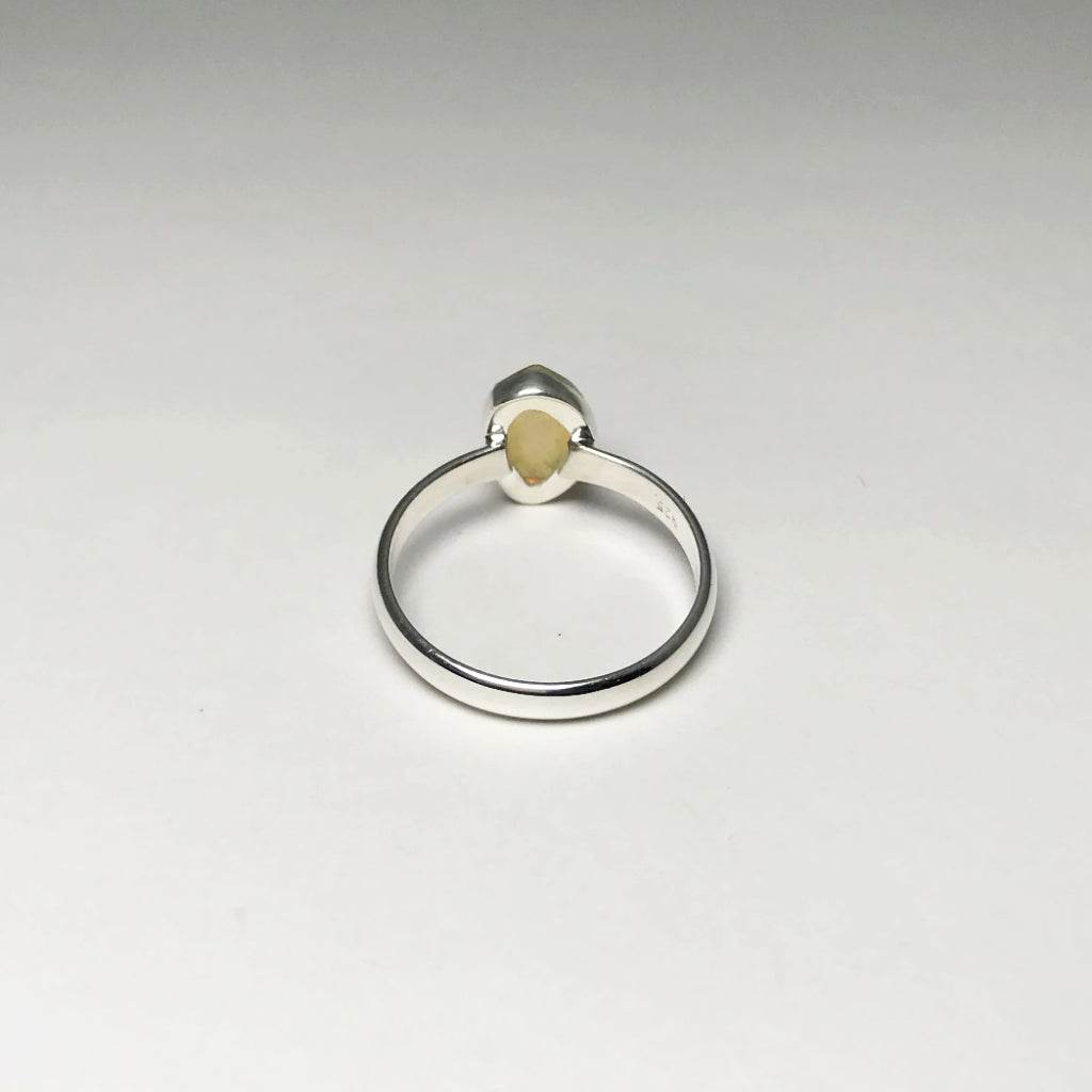 Faceted Ethiopian Fire Opal Ring - Rocks and Gems Canada