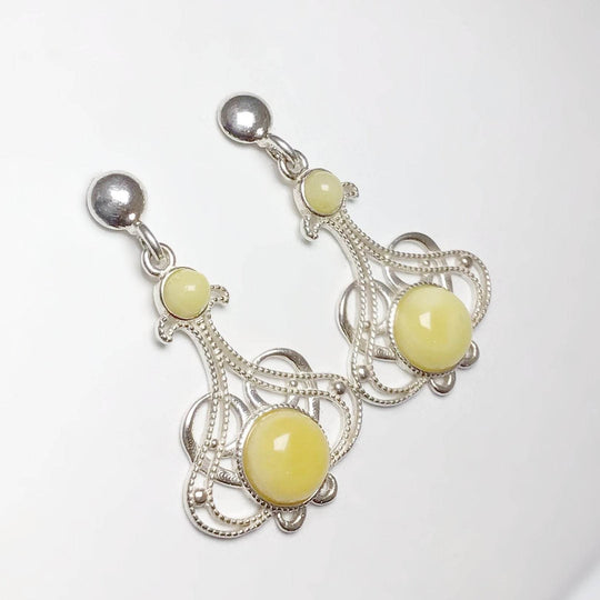 Butterscotch Amber Stud Earrings - Rocks and Gems Canada