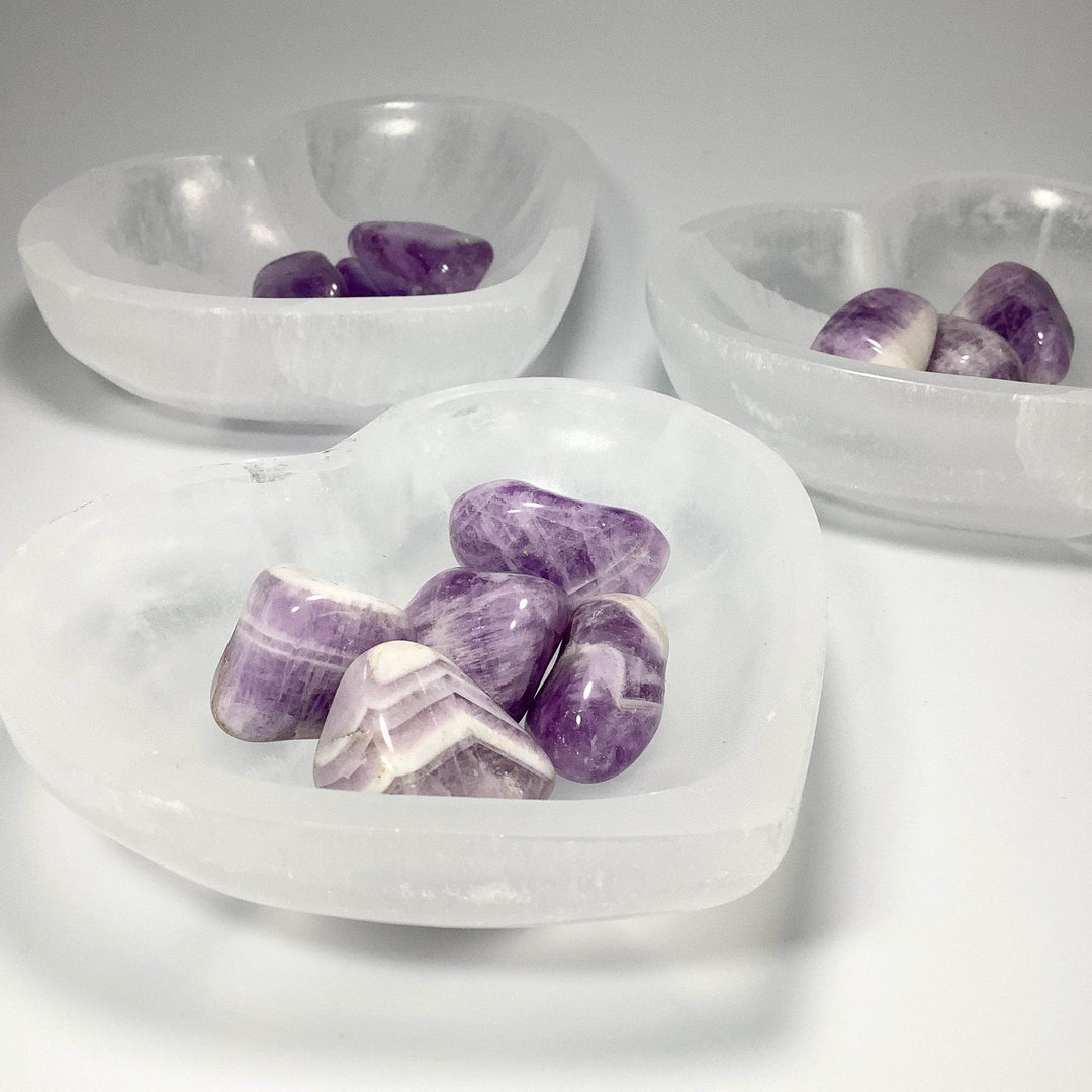 Selenite Heart Bowl - Rocks and Gems Canada