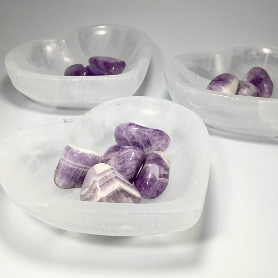 Selenite Heart Bowl - Rocks and Gems Canada