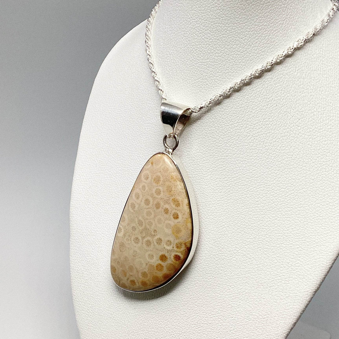 Fossilized Coral Pendant - Rocks and Gems Canada