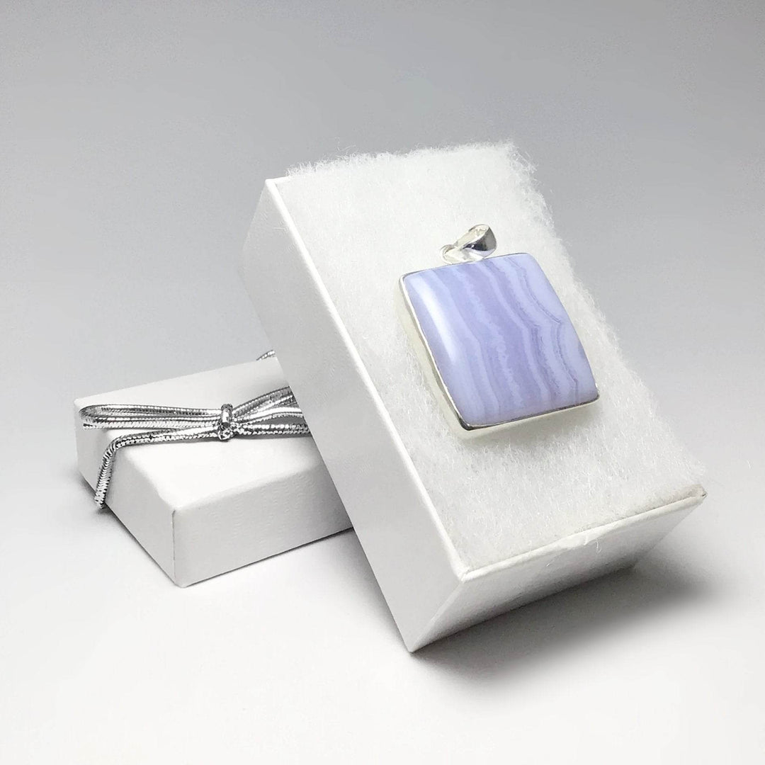 Blue Lace Agate Pendant - Rocks and Gems Canada