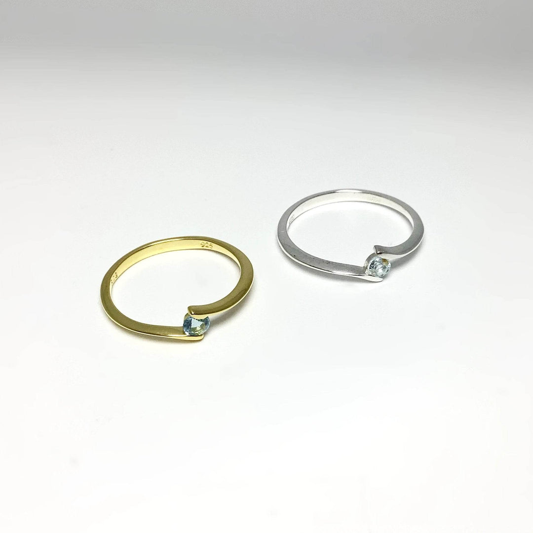 Blue Topaz Ring - Rocks and Gems Canada