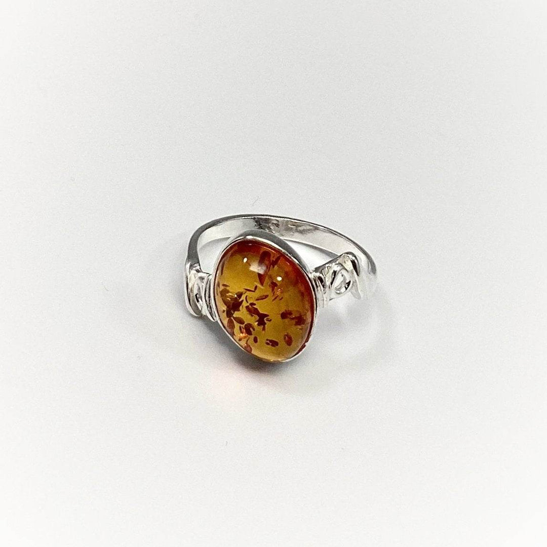 Cognac Amber Ring - Rocks and Gems Canada