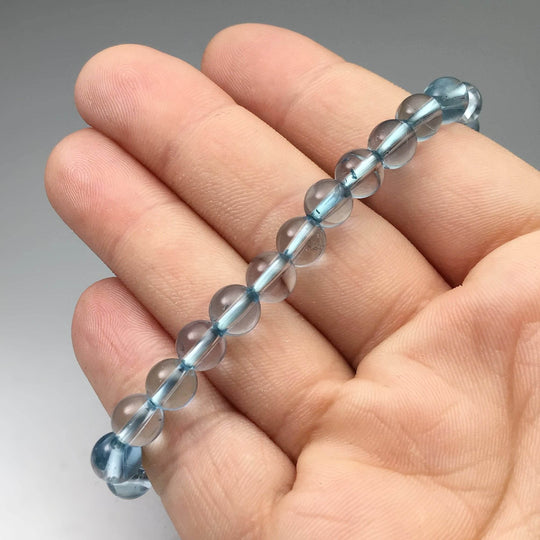 Blue Topaz Beaded Bracelet - High Quality - Rocks and Gems Canada