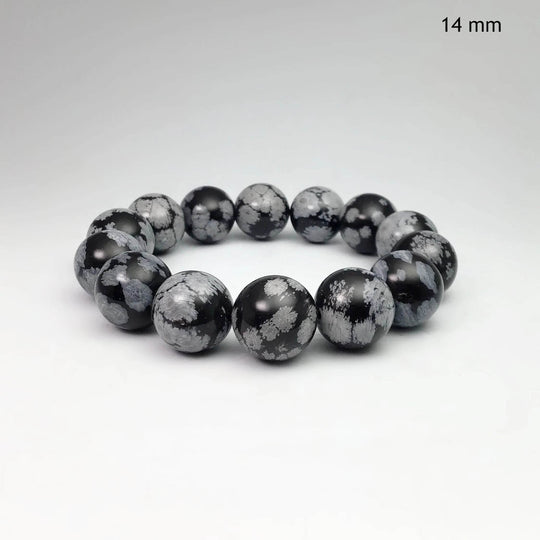 Snowflake Obsidian Beaded Bracelet - Rocks and Gems Canada