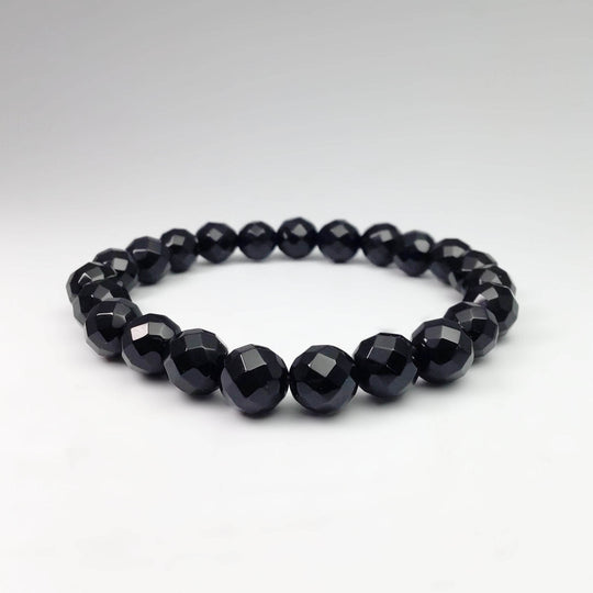 Black Onyx Faceted Beaded Bracelet - Rocks and Gems Canada