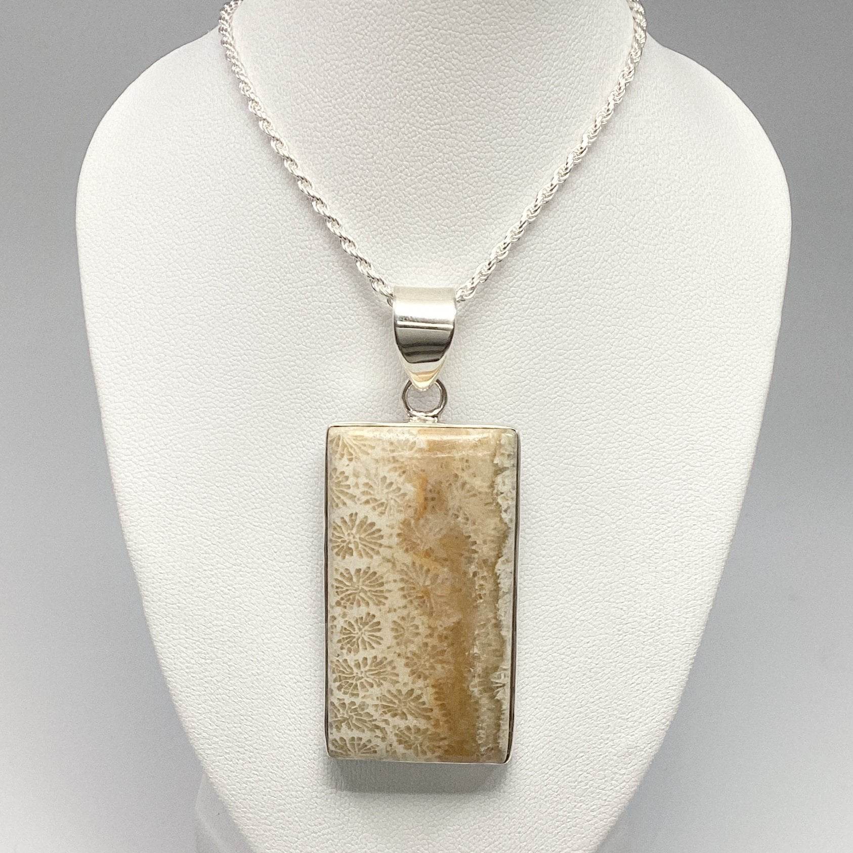 Fossilized Coral Pendant - Rocks and Gems Canada