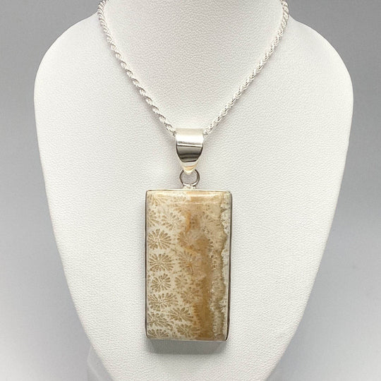 Fossilized Coral Pendant - Rocks and Gems Canada