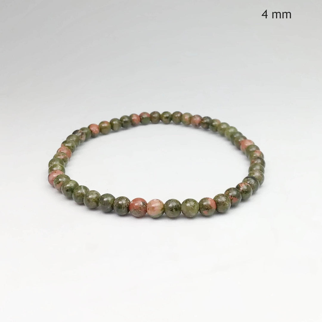 Unakite Jasper Beaded Bracelet - Rocks and Gems Canada