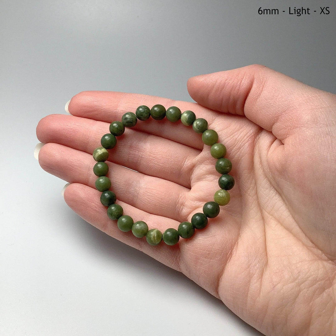 Mixed Green Canadian Jade Beaded Bracelet - Rocks and Gems Canada