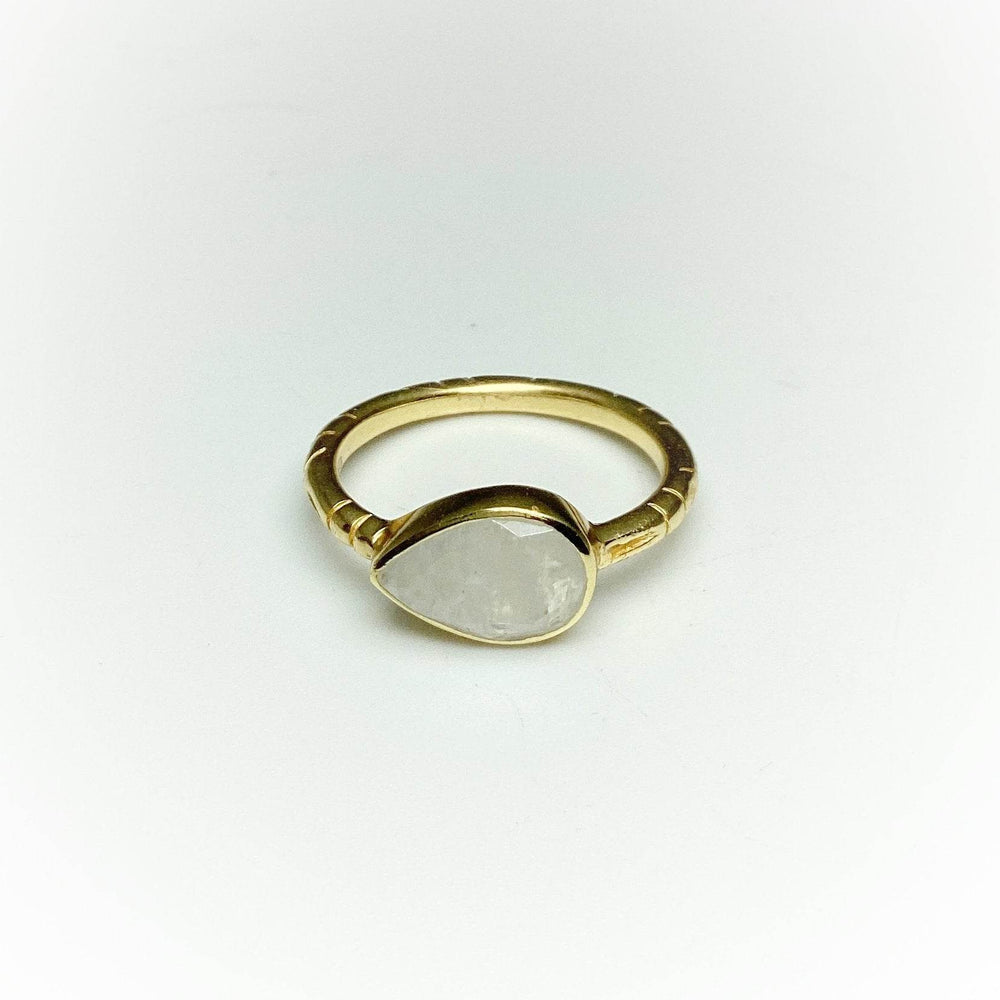 Rainbow Moonstone Ring - Rocks and Gems Canada