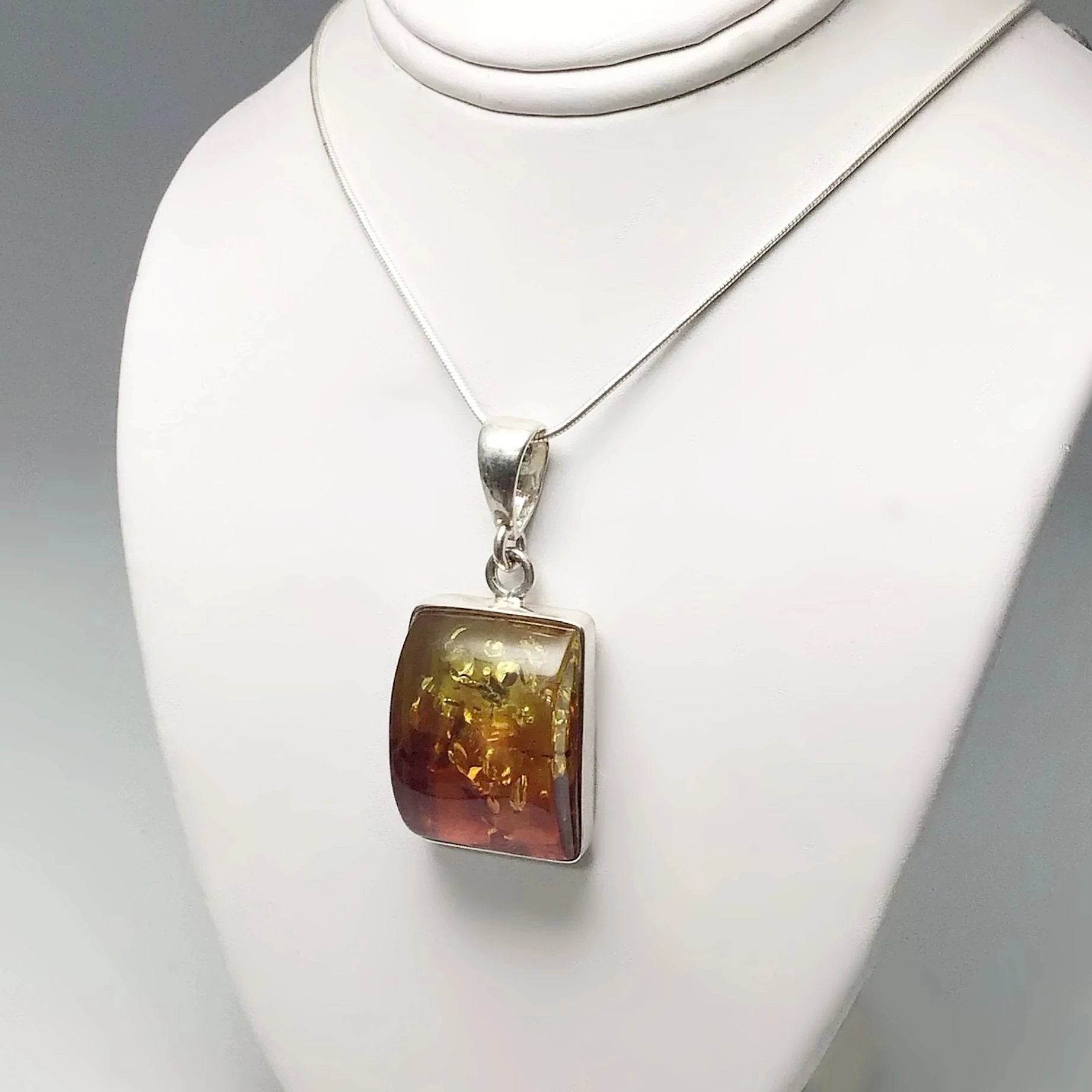 Ombre Amber Pendant - Rocks and Gems Canada