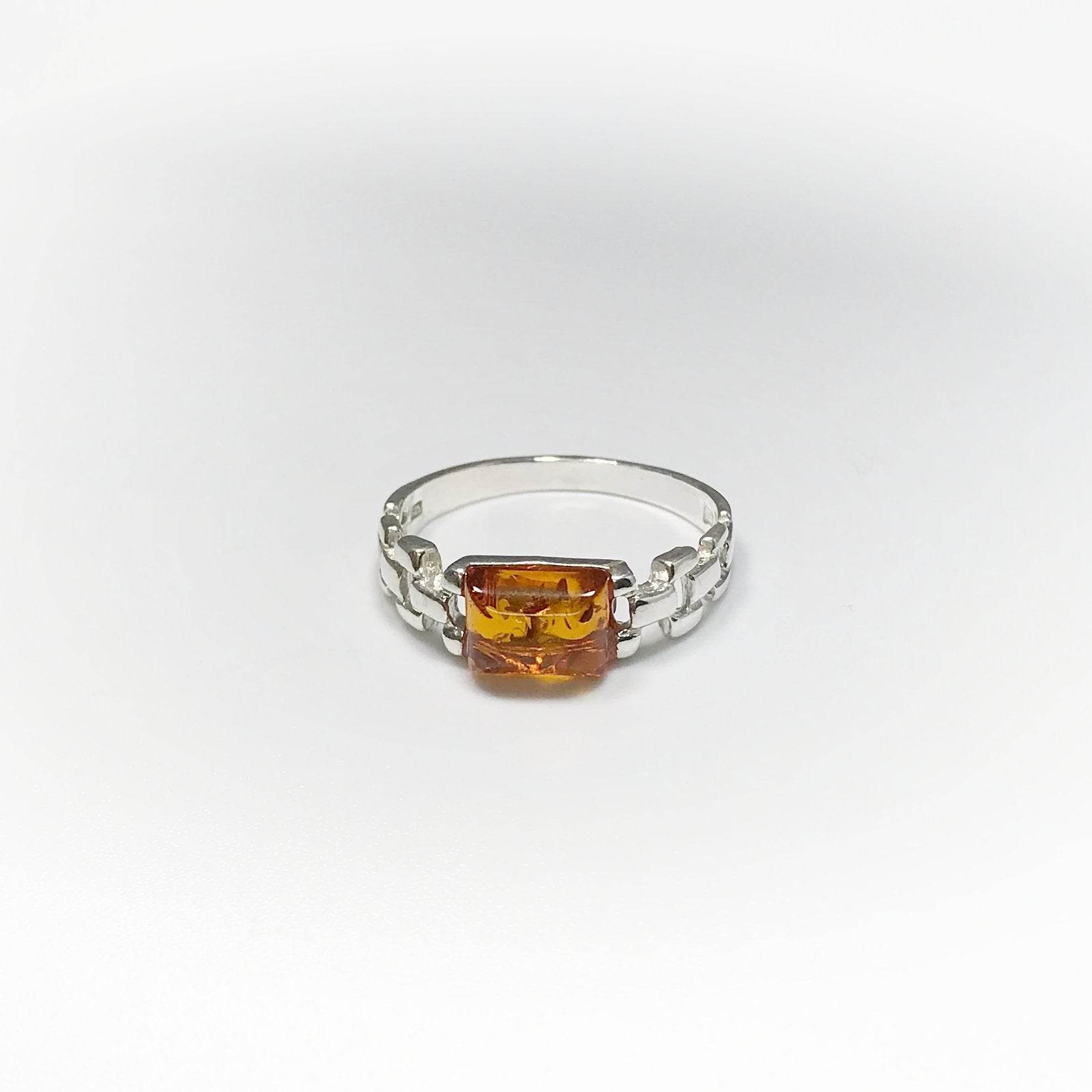 Cognac Amber Ring - Rocks and Gems Canada