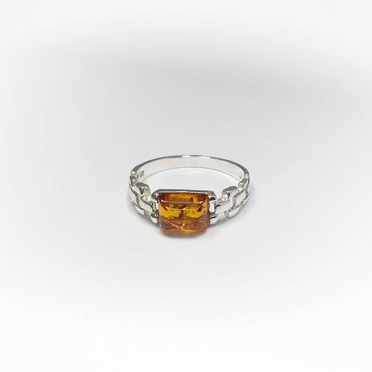 Cognac Amber Ring - Rocks and Gems Canada