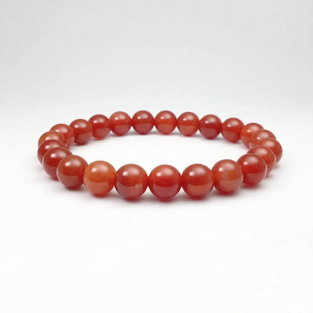 Carnelian Agate Beaded Bracelet - Rocks and Gems Canada