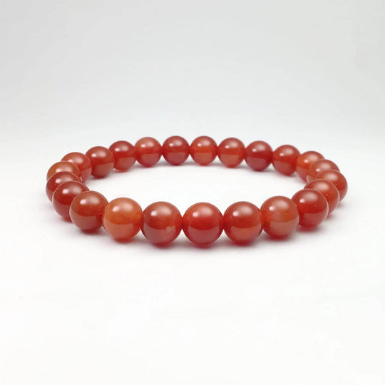 Carnelian Agate Beaded Bracelet - Rocks and Gems Canada
