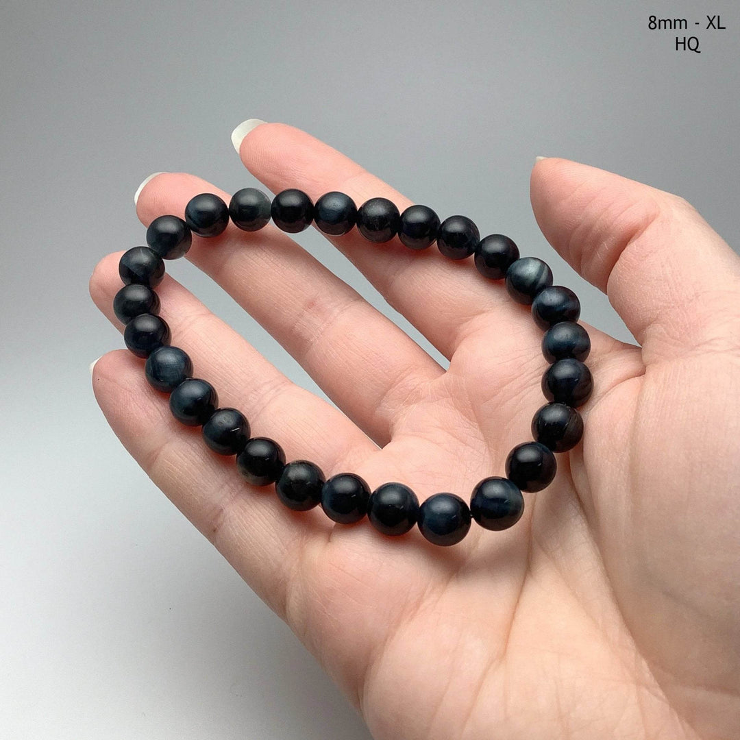 Blue Tiger Eye Beaded Bracelet - Rocks and Gems Canada