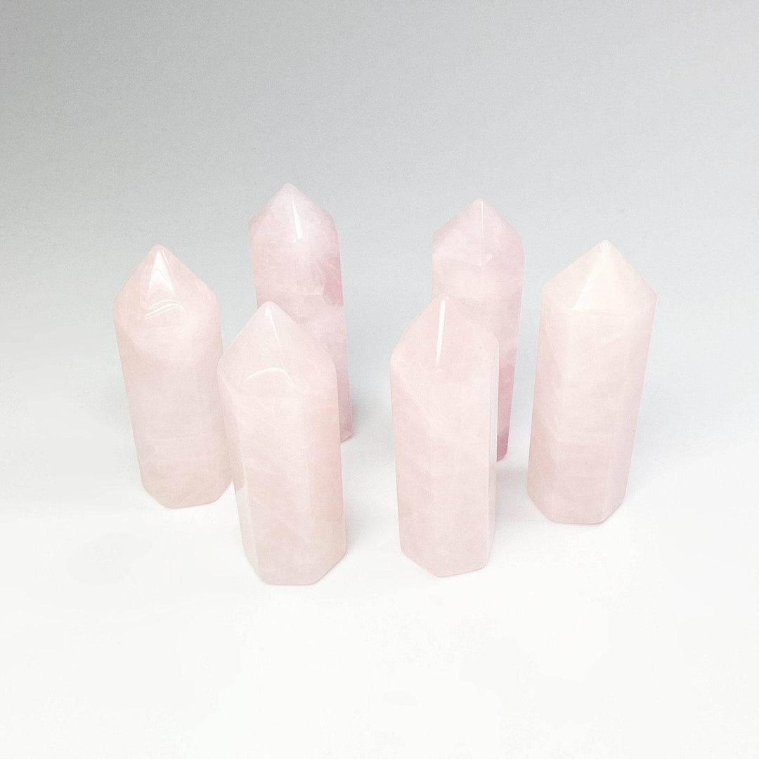 Polished Rose Quartz Point - Rocks and Gems Canada