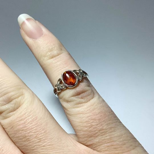 Cognac Amber Ring - Small Sizes - Rocks and Gems Canada