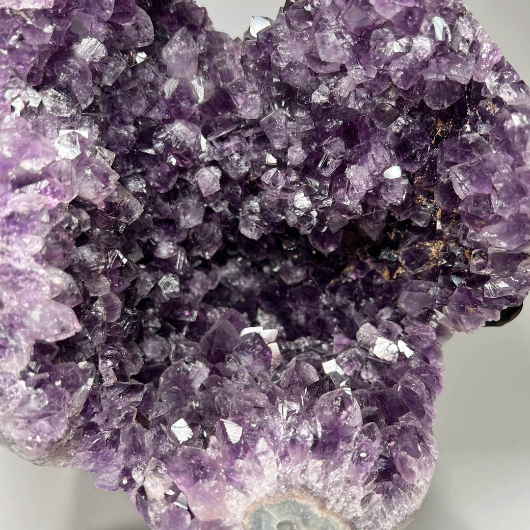 Large Amethyst Druze Cluster on Display Stand - Rocks and Gems Canada