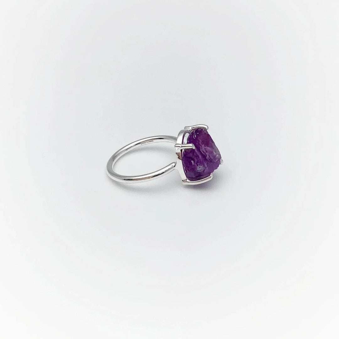 Rough Amethyst Ring - Rocks and Gems Canada