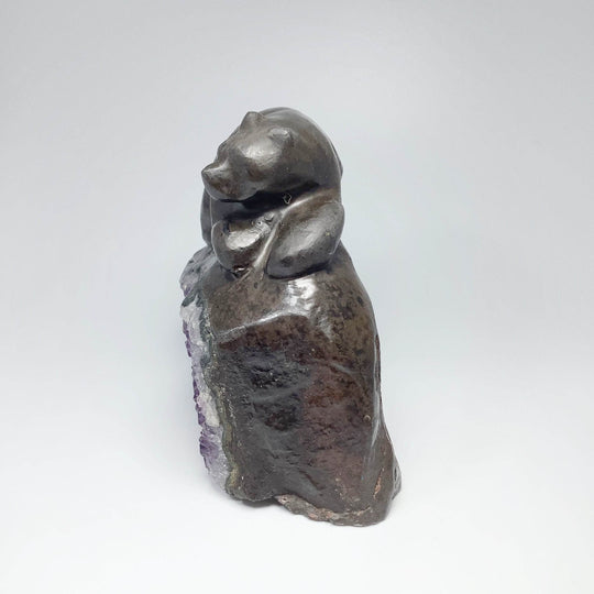 Amethyst Bear Carving - Rocks and Gems Canada