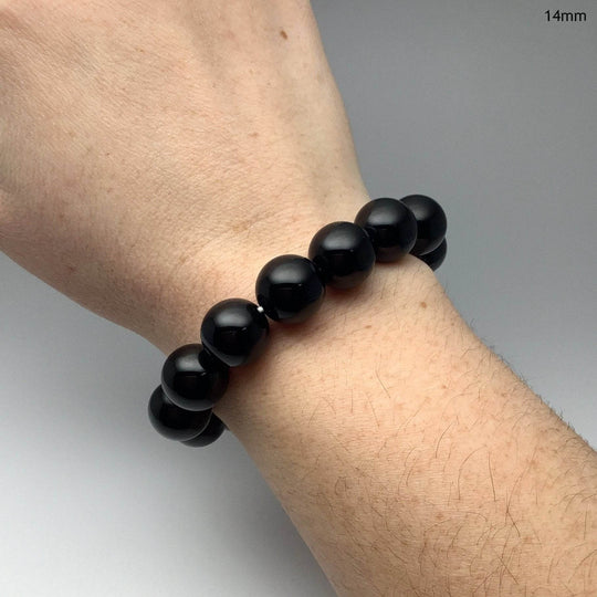 Black Obsidian Beaded Bracelet - Rocks and Gems Canada