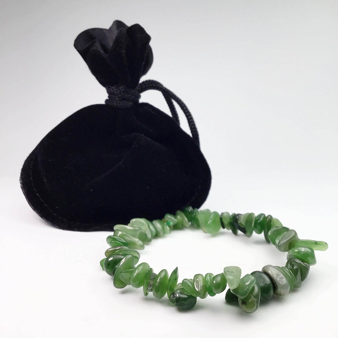 Canadian Jade Chip Beaded Bracelet - Rocks and Gems Canada