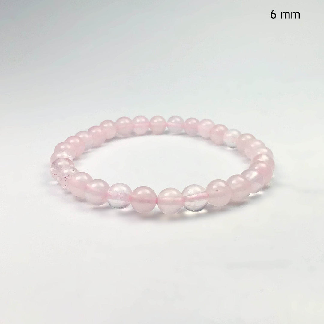 Rose Quartz Beaded Bracelet - Rocks and Gems Canada