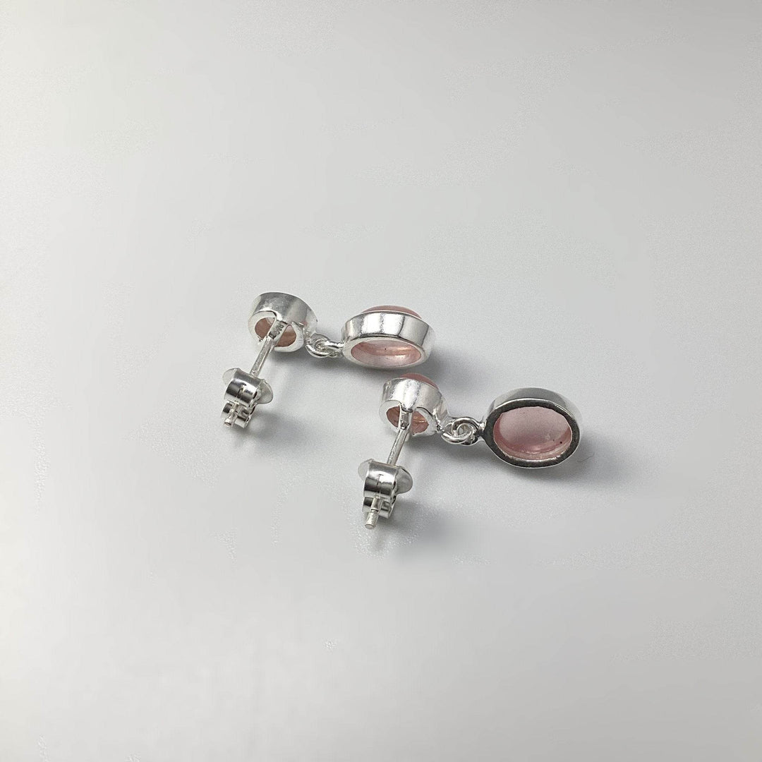Rose Quartz Stud Earrings - Rocks and Gems Canada
