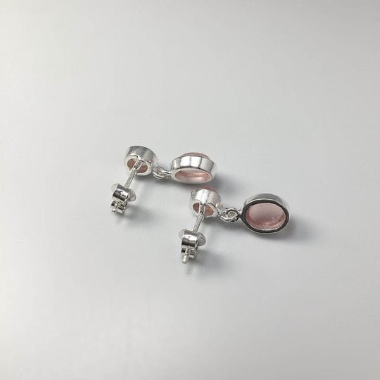 Rose Quartz Stud Earrings - Rocks and Gems Canada