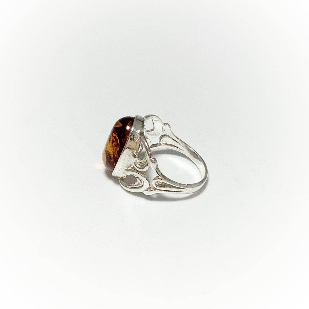 Cognac Amber Ring - Rocks and Gems Canada