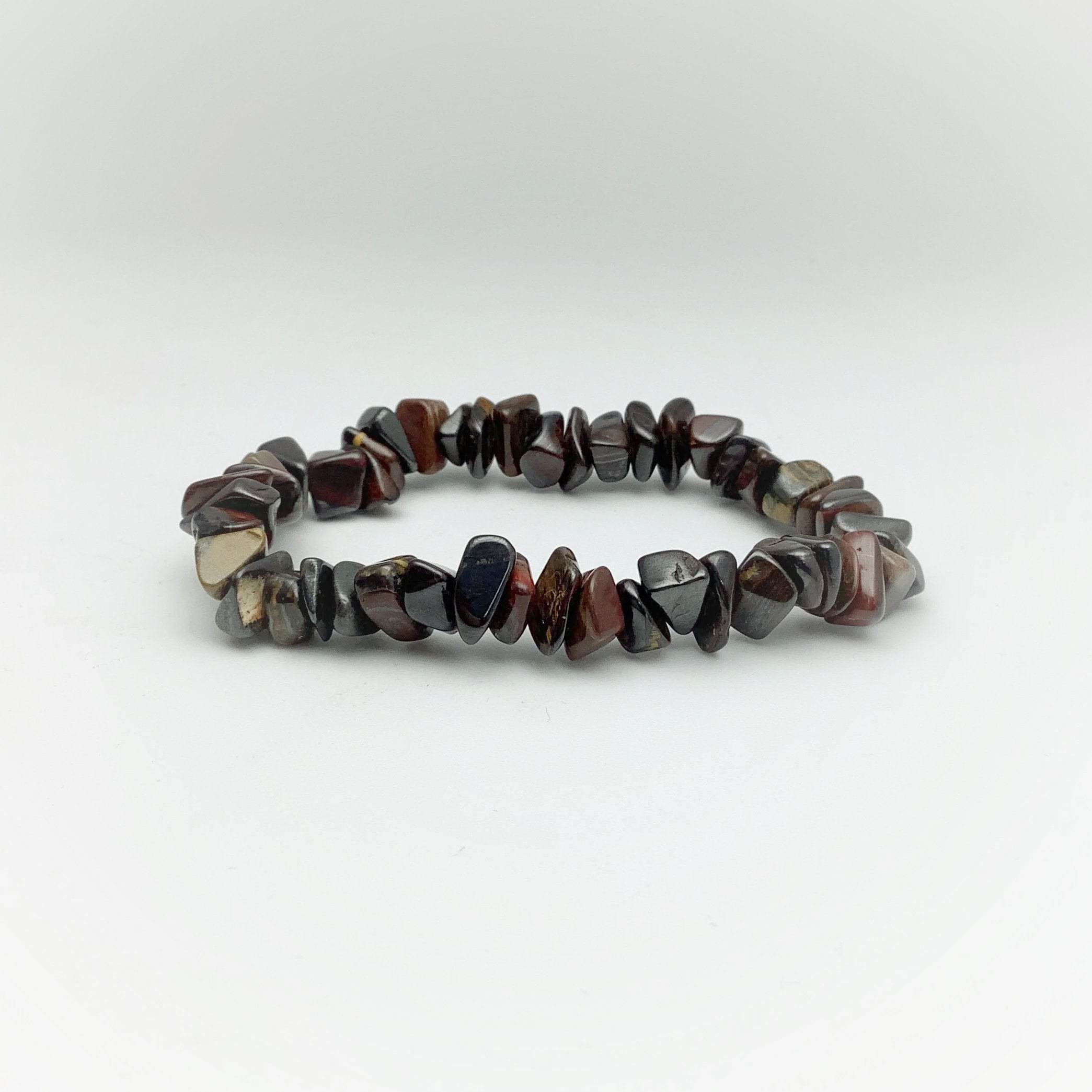 Mixed Tiger Iron Chip Beaded Bracelet - Rocks and Gems Canada