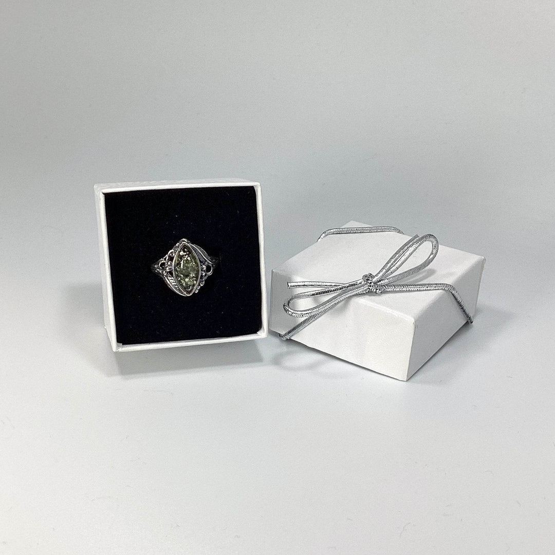 Green Amber Ring - Rocks and Gems Canada