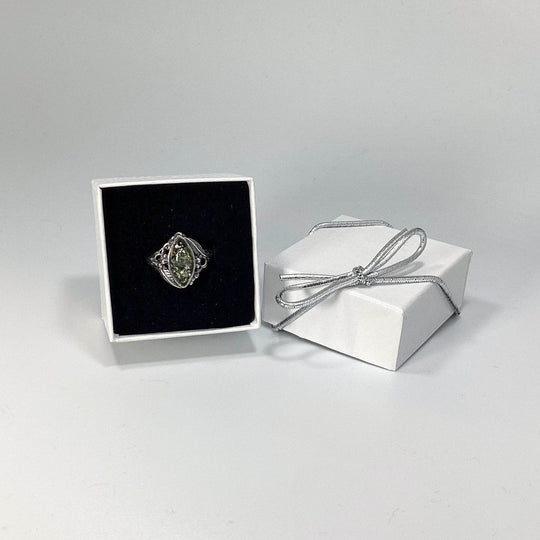 Green Amber Ring - Rocks and Gems Canada