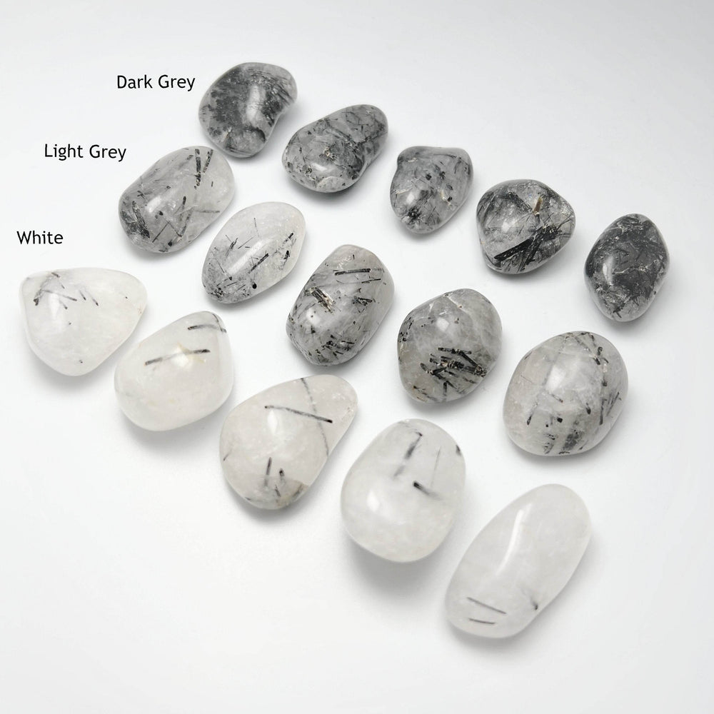 Tourmalated Quartz Tumble - Rocks and Gems Canada