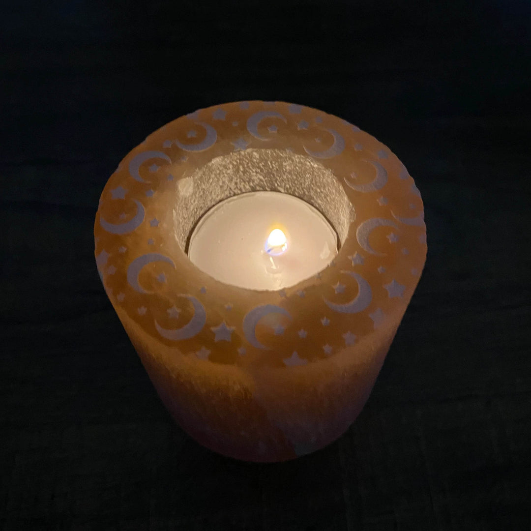 Selenite Candle Holder - Rocks and Gems Canada